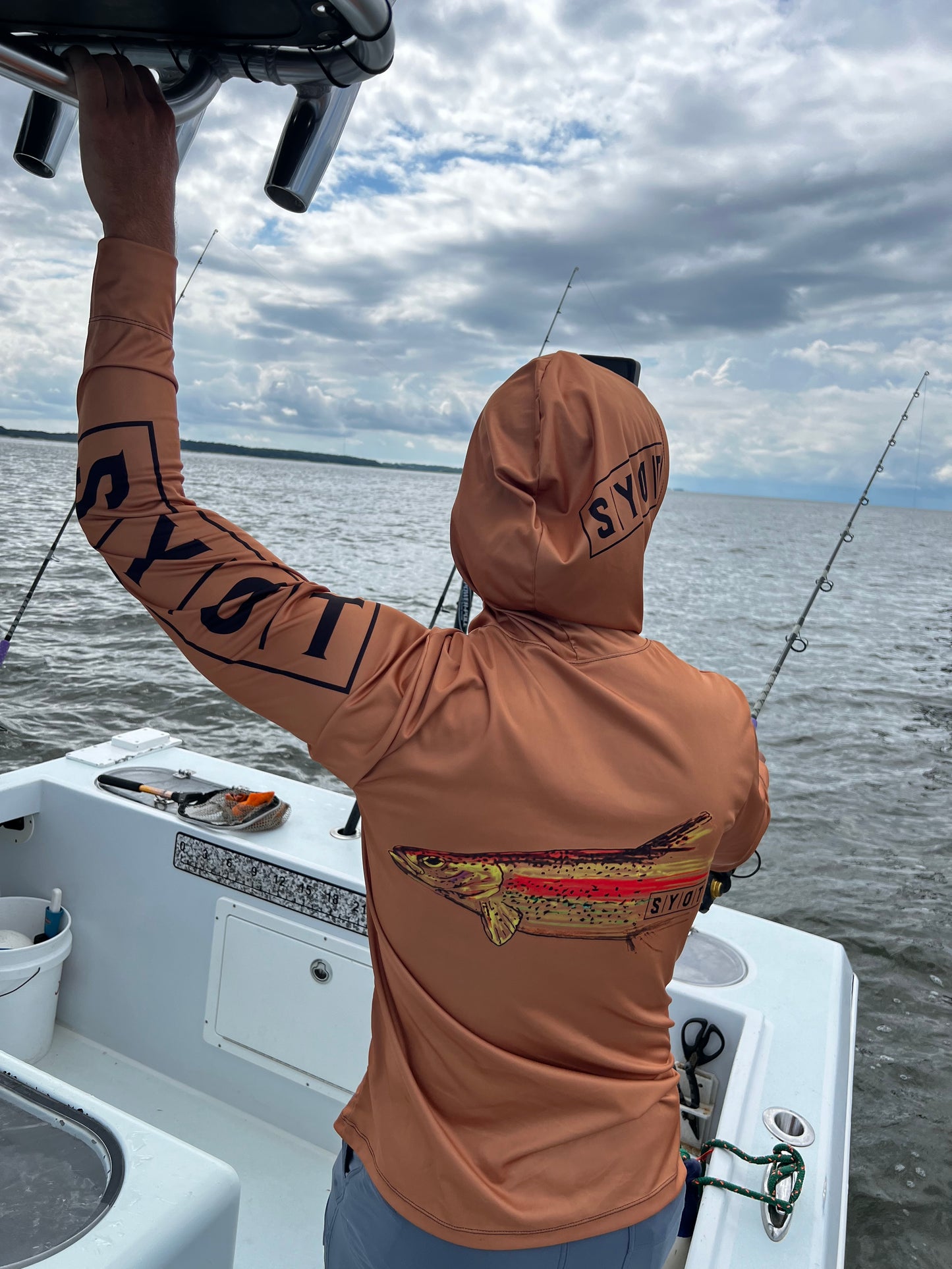 SYOT Rainbow Troutin' Fishing Hoodie